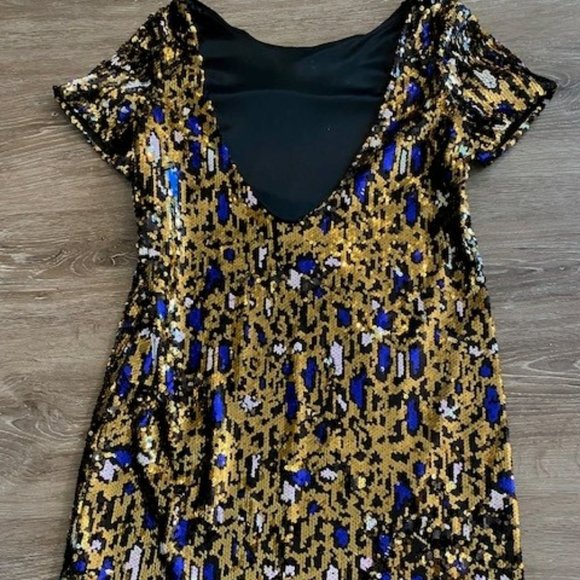 KARLIE leopard sequin Mini Dress - Picture 4 of 9